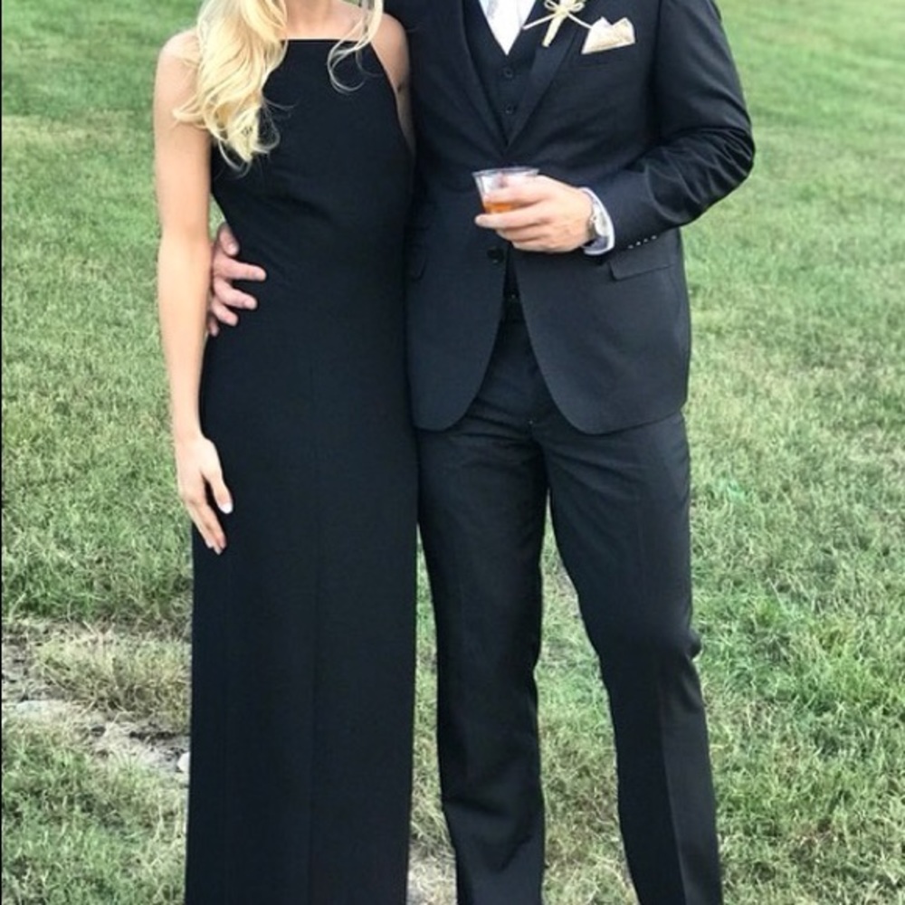 NWOT Like new worn once long black dress